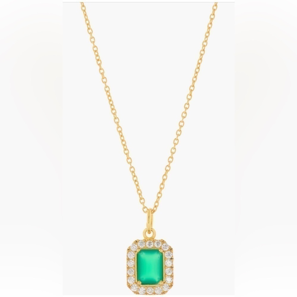 Argento Vivo Sterling Silver Emerald Cut Pendant Necklace NIB